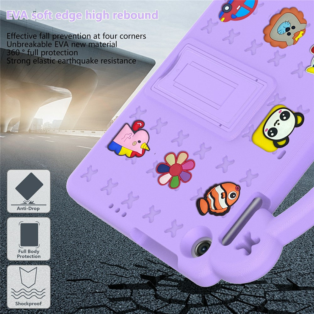 For Lenovo Tab M10 (Gen 3) Drop-proof EVA Protective Tablet Cover Anti-scratch Tablet Case with Kickstand - Purple