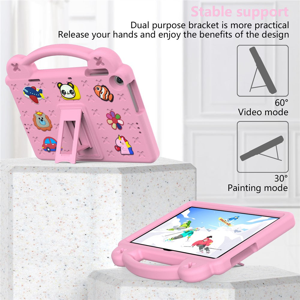 For Lenovo Tab M10 (Gen 3) Drop-proof EVA Protective Tablet Cover Anti-scratch Tablet Case with Kickstand - Pink