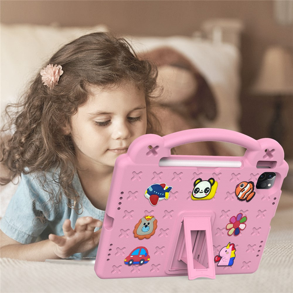 For Lenovo Tab M10 (Gen 3) Drop-proof EVA Protective Tablet Cover Anti-scratch Tablet Case with Kickstand - Pink