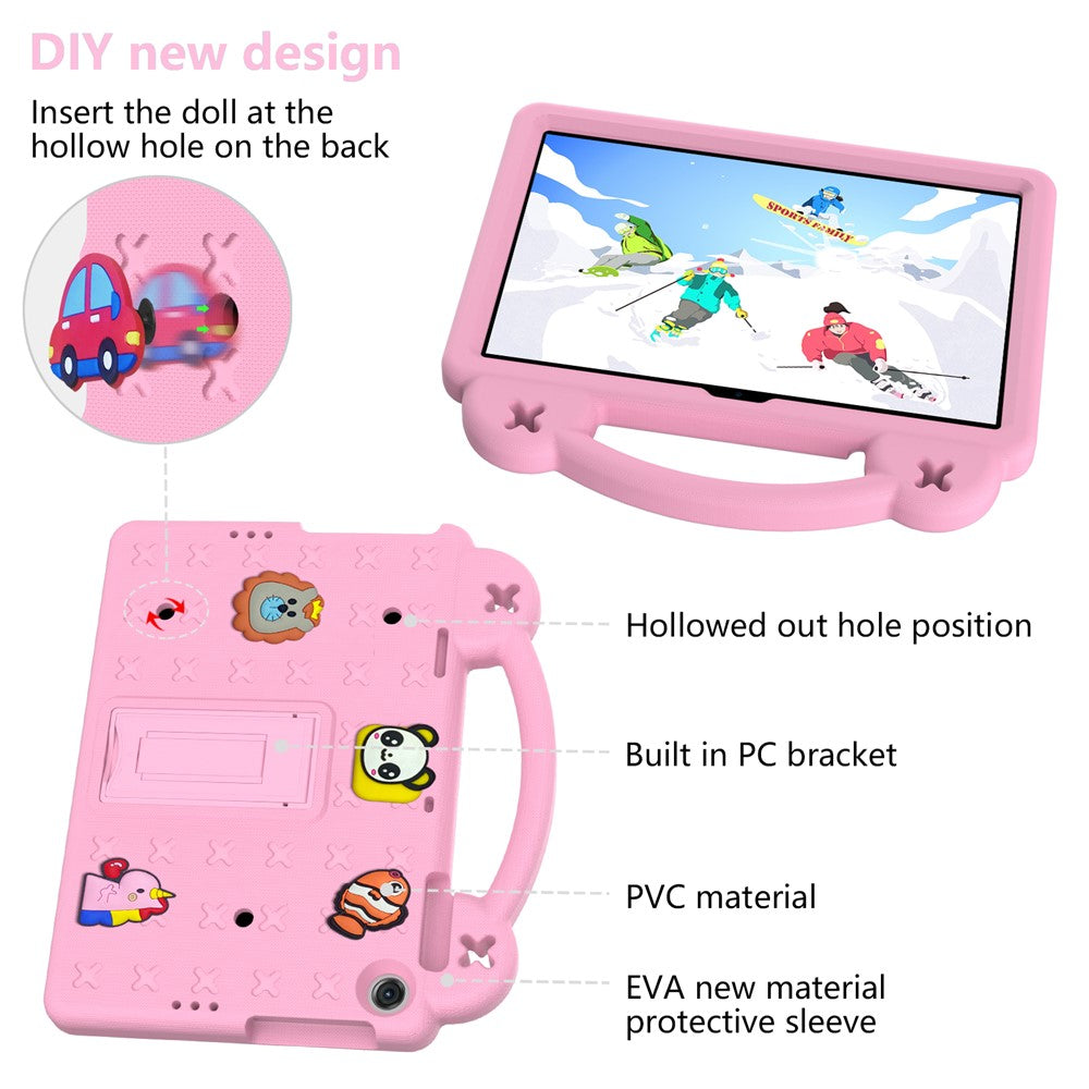 For Lenovo Tab M10 (Gen 3) Drop-proof EVA Protective Tablet Cover Anti-scratch Tablet Case with Kickstand - Pink