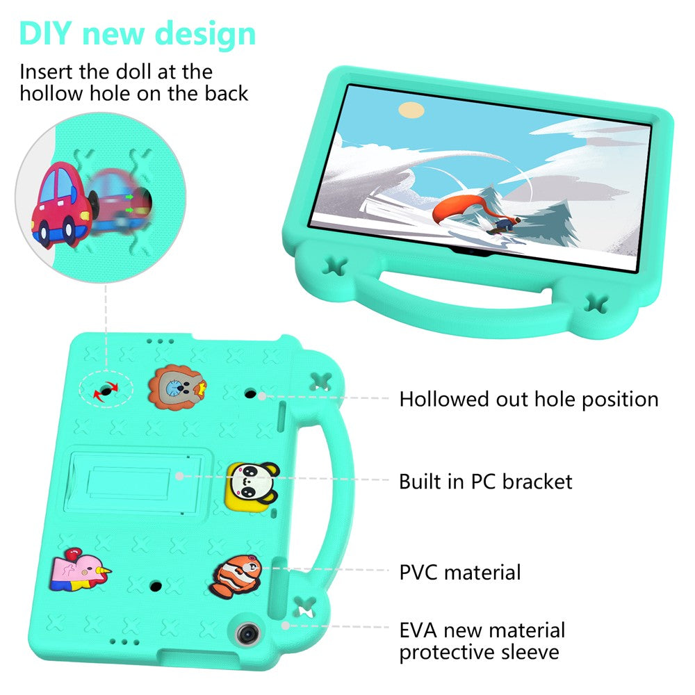 For Lenovo Tab M10 (Gen 3) Drop-proof EVA Protective Tablet Cover Anti-scratch Tablet Case with Kickstand - Green