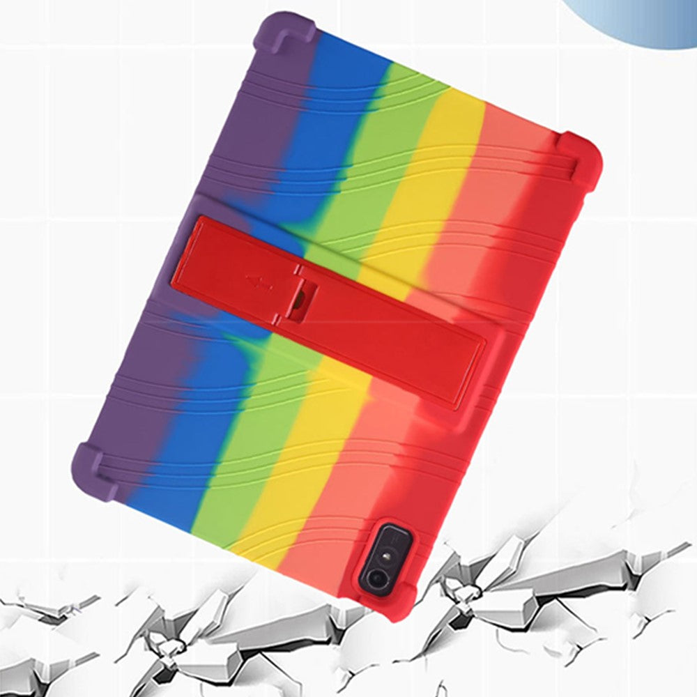 For Lenovo Pad Pro 2022 TB138FC / TB132FU Silicone Tablet Case Multi-Angle Kickstand Protective Cover - Sky Blue