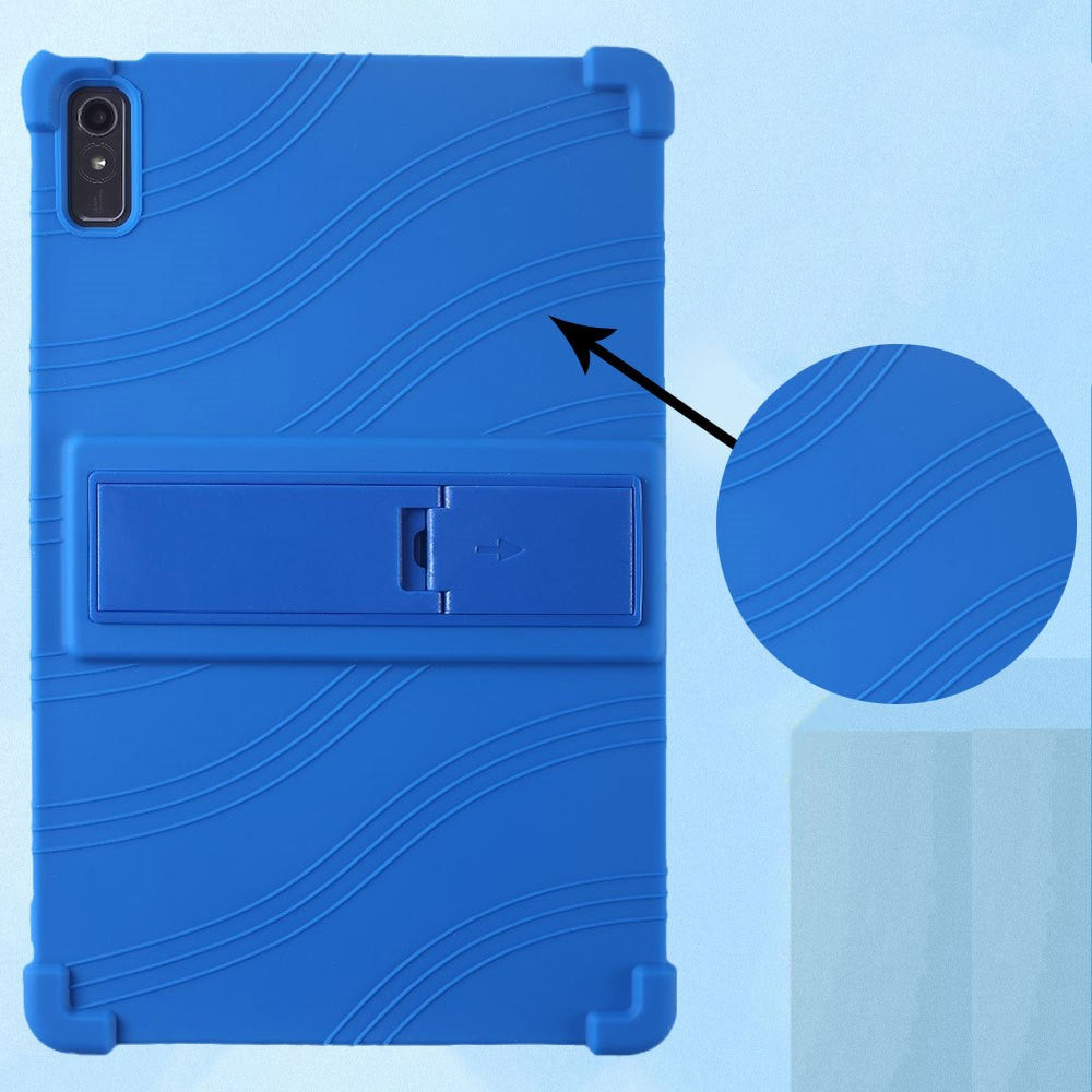 For Lenovo Pad Pro 2022 TB138FC / TB132FU Silicone Tablet Case Multi-Angle Kickstand Protective Cover - Green