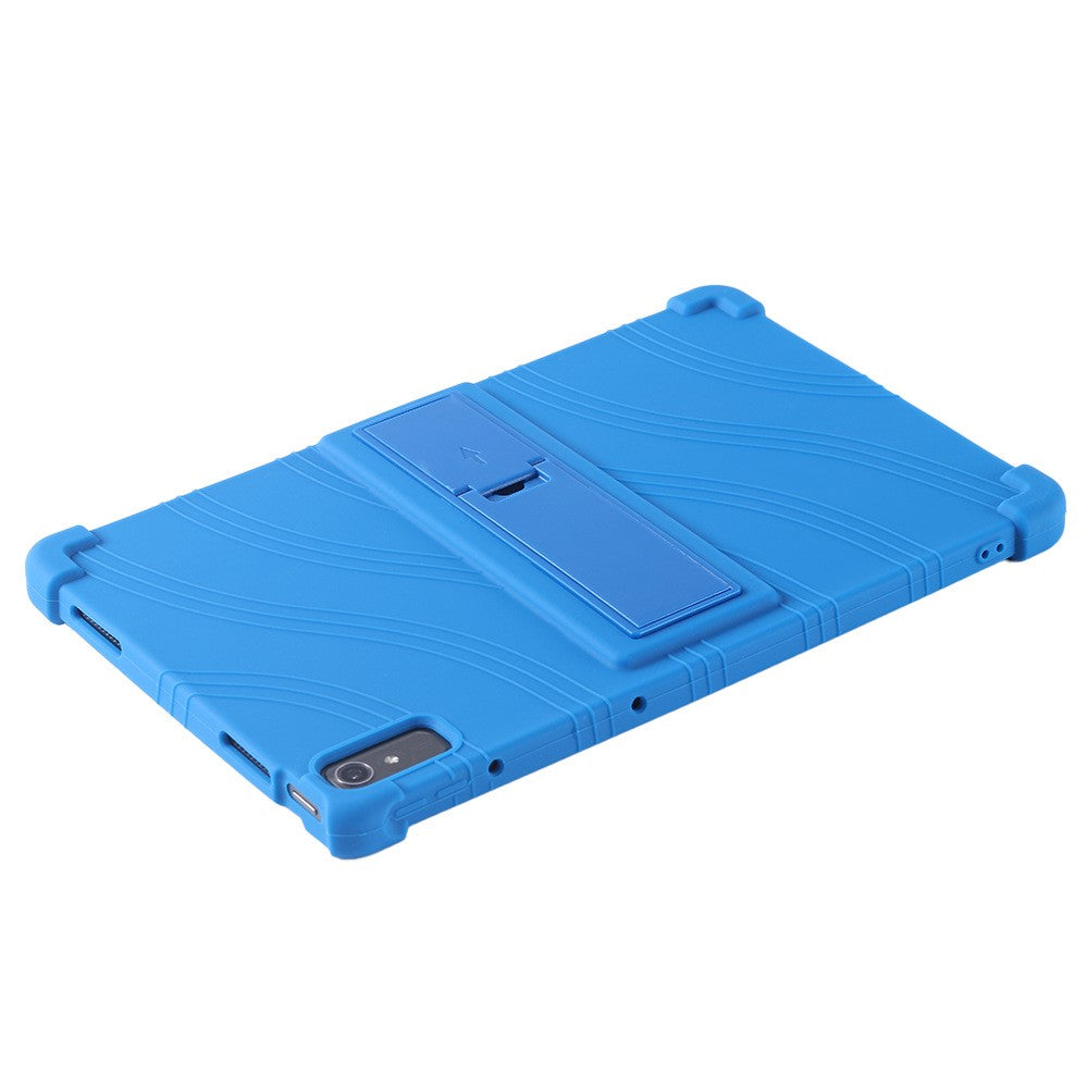 For Lenovo Pad Pro 2022 TB138FC / TB132FU Silicone Tablet Case Multi-Angle Kickstand Protective Cover - Red