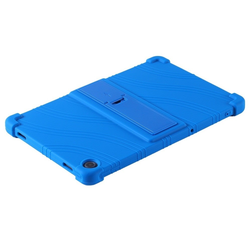 For Lenovo K10 Pro TB226XC / TB-223FC Anti-Slip Silicone Tablet Case Kickstand Shockproof Protective Cover - Red