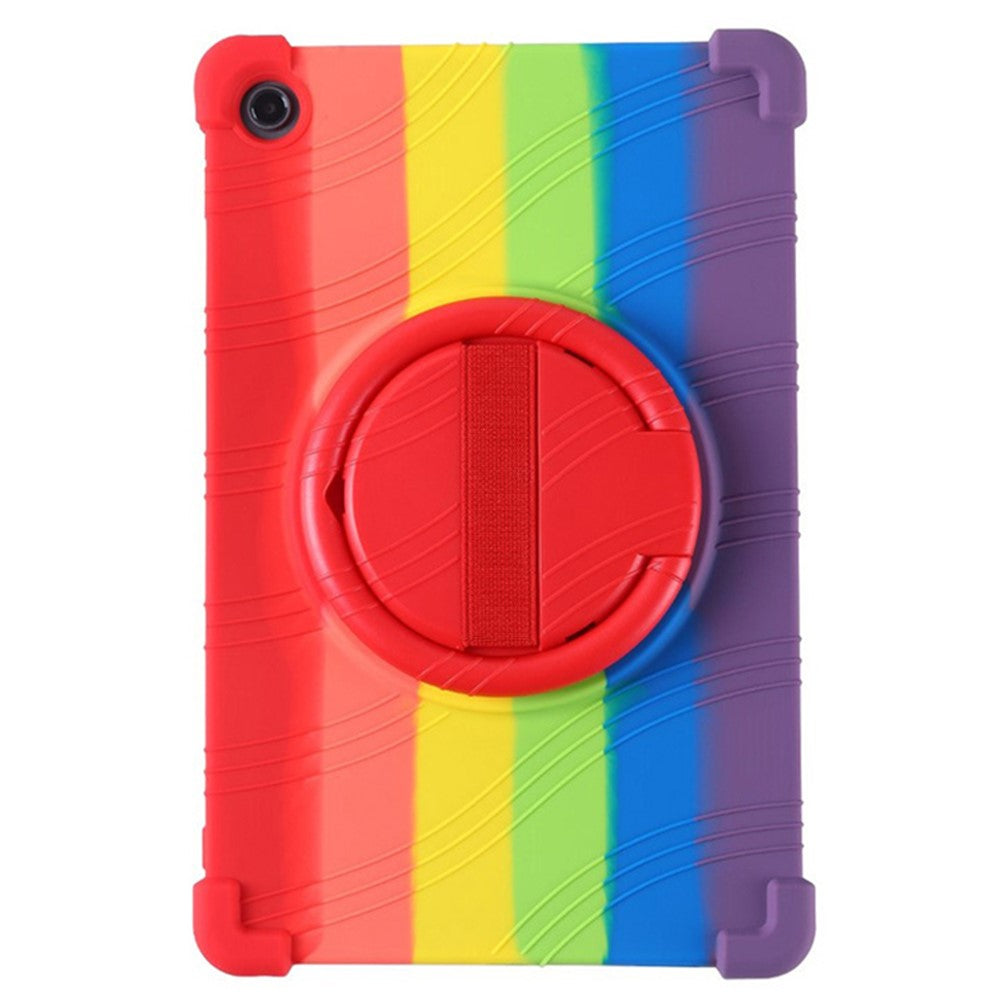 For Lenovo Tab M10 Plus (3rd Gen) / Xiaoxin Pad 2022 10.6 inch 125FU / 128FU Silicone Protective Cover Rotary Hand Grip Kickstand Shockproof Tablet Case - Multi-color