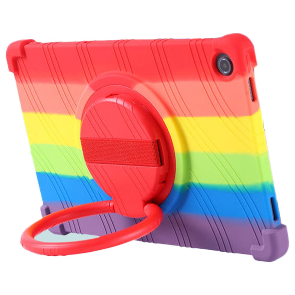 For Lenovo Tab M10 Plus (3rd Gen) / Xiaoxin Pad 2022 10.6 inch 125FU / 128FU Silicone Protective Cover Rotary Hand Grip Kickstand Shockproof Tablet Case - Multi-color