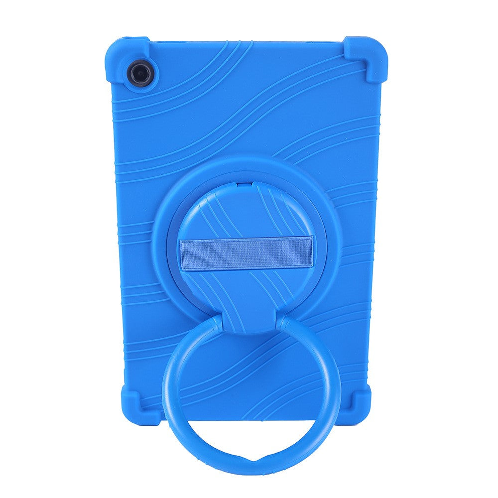 For Lenovo Tab M10 Plus (3rd Gen) / Xiaoxin Pad 2022 10.6 inch 125FU / 128FU Silicone Protective Cover Rotary Hand Grip Kickstand Shockproof Tablet Case - Purple