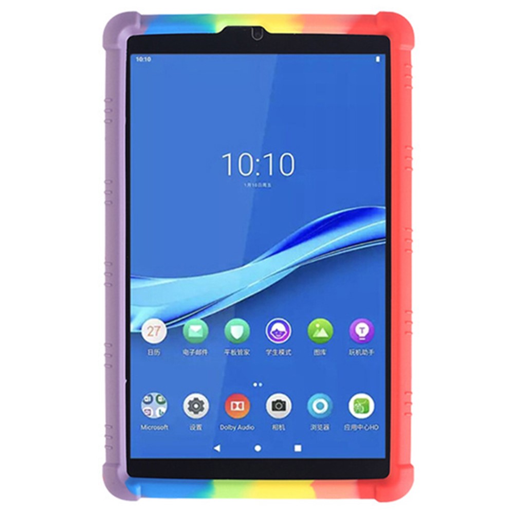 For Lenovo Tab M8 (FHD) TB-8505 / TB-8705 Kickstand Silicone Tablet Case Anti-Slip Kids Friendly Shockproof Soft Cover - Multi-color