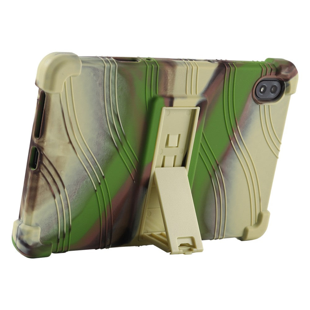 For Lenovo Legion Y700 Kickstand Soft Silicone Case Anti-Scratch Anti-Collision Tablet Cover - Camouflage