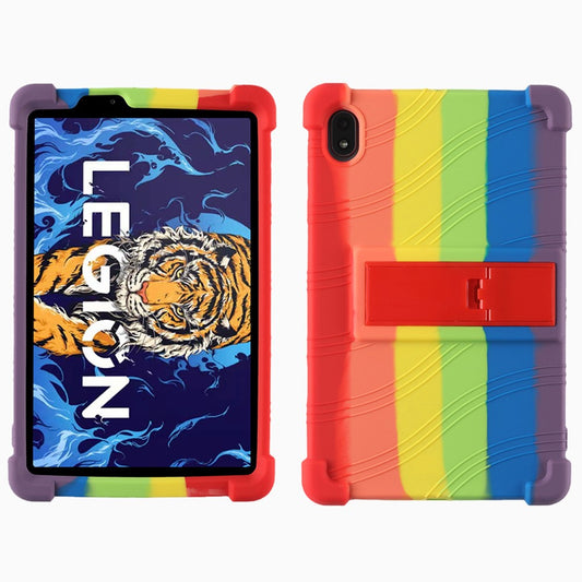 For Lenovo Legion Y700 Kickstand Soft Silicone Case Anti-Scratch Anti-Collision Tablet Cover - Multi-color