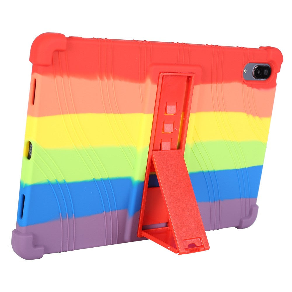 For Lenovo Tab P11 Pro (2020) TB-J706F Anti-Slip Silicone Protective Skin Shockproof Tablet Cover with PC Kickstand - Multi-color