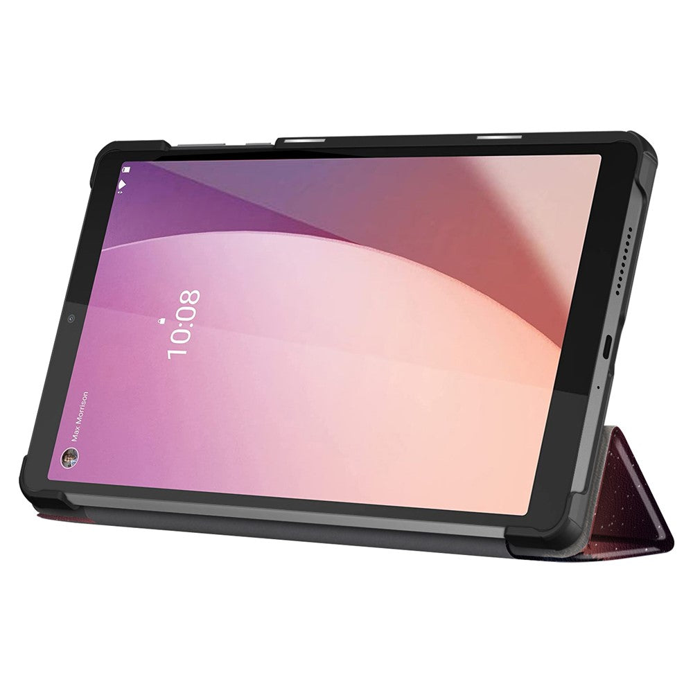 For Lenovo Tab M8 (4th Gen) 2024 TB-301XU / M8 (4th Gen) 2023 TB-300FU Tri-Fold Stand Tablet PU Leather Cover - Nightfall