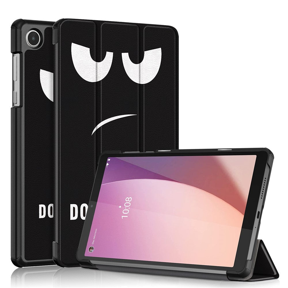 For Lenovo Tab M8 (4th Gen) 2024 TB-301XU / M8 (4th Gen) 2023 TB-300FU Tri-Fold Stand Tablet PU Leather Cover - Don't Touch Me