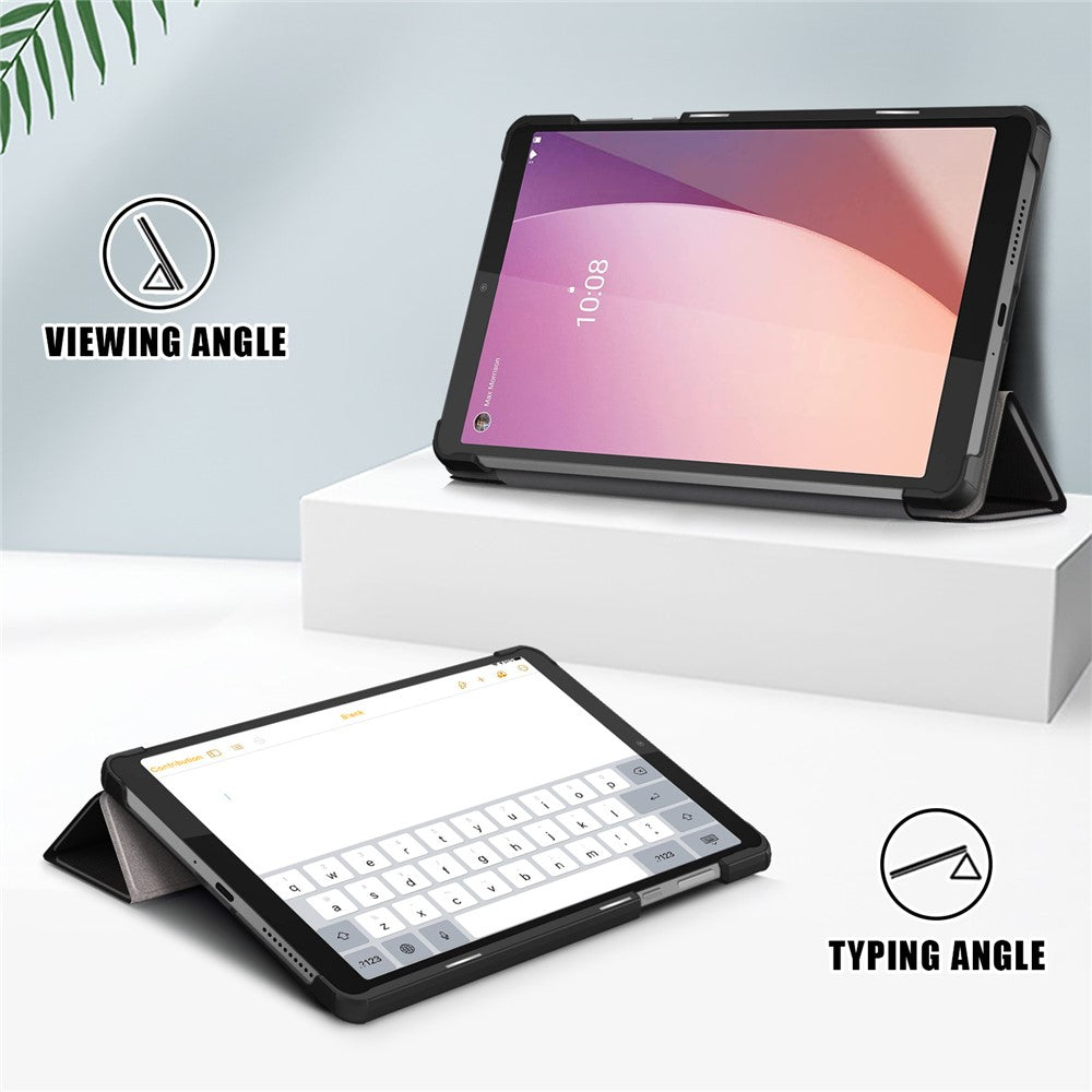 For Lenovo Tab M8 (4th Gen) 2024 TB-301XU / M8 (4th Gen) 2023 TB-300FU Tri-Fold Stand Tablet PU Leather Cover - Don't Touch Me