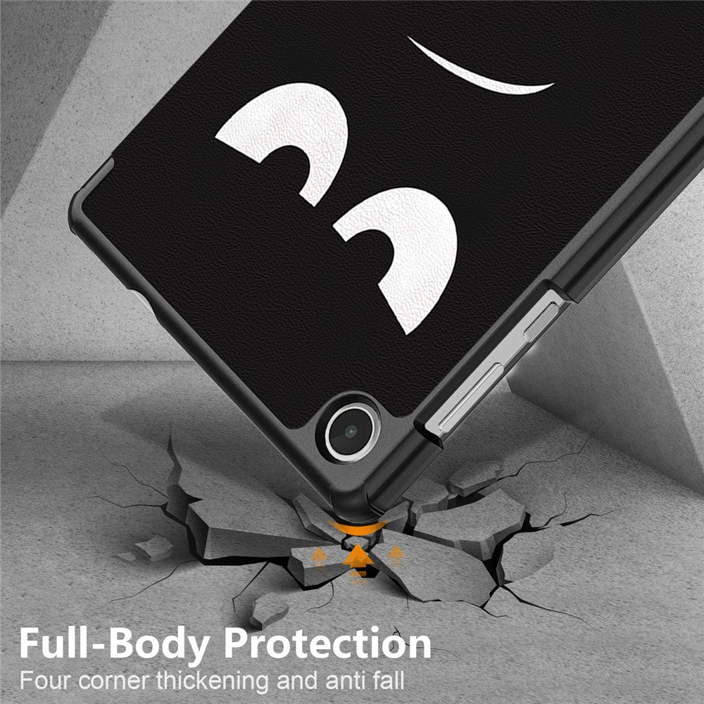 For Lenovo Tab M8 (4th Gen) 2024 TB-301XU / M8 (4th Gen) 2023 TB-300FU Tri-Fold Stand Tablet PU Leather Cover - Don't Touch Me