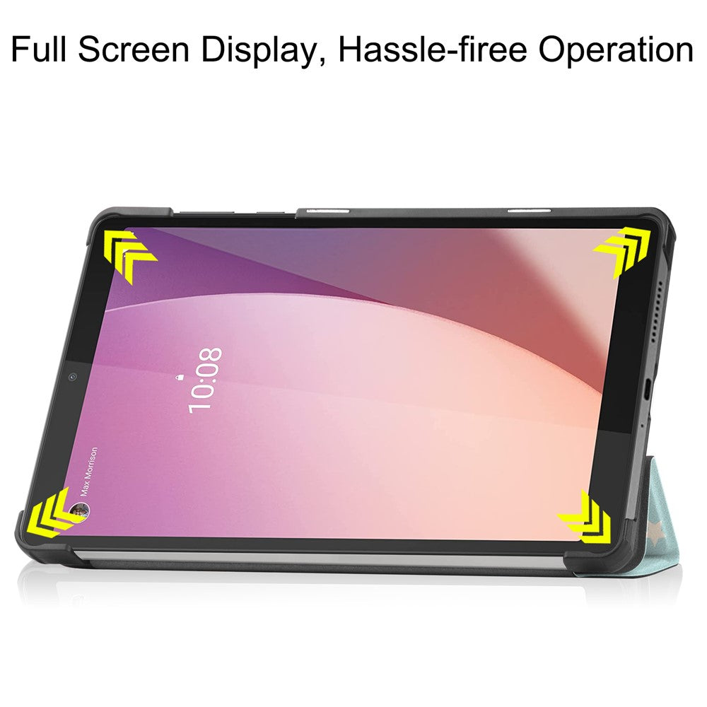 Tri-Fold Stand for Lenovo Tab M8 (4th Gen) 2024 TB-301XU / M8 (4th Gen) 2023 TB-300FU Pattern Printing PU Leather Tablet Cover - Horse