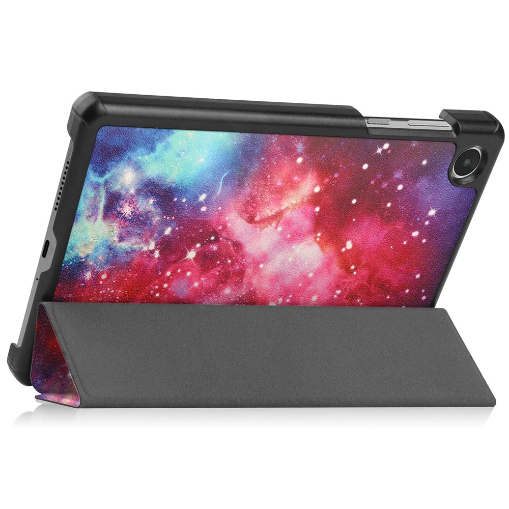 Tri-Fold Stand for Lenovo Tab M8 (4th Gen) 2024 TB-301XU / M8 (4th Gen) 2023 TB-300FU Pattern Printing PU Leather Tablet Cover - Starry Sky