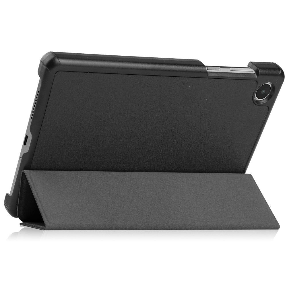 PU Leather Tablet Case for Lenovo Tab M8 (4th Gen) 2024 TB-301XU / M8 (4th Gen) 2023 TB-300FU Tri-Fold Stand Protective Tablet Cover - Black