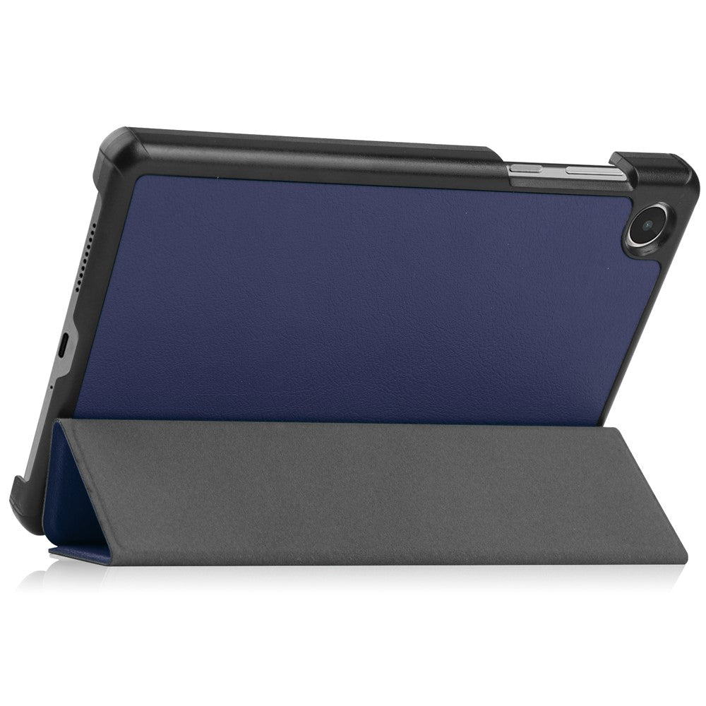 PU Leather Tablet Case for Lenovo Tab M8 (4th Gen) 2024 TB-301XU / M8 (4th Gen) 2023 TB-300FU Tri-Fold Stand Protective Tablet Cover - Blue