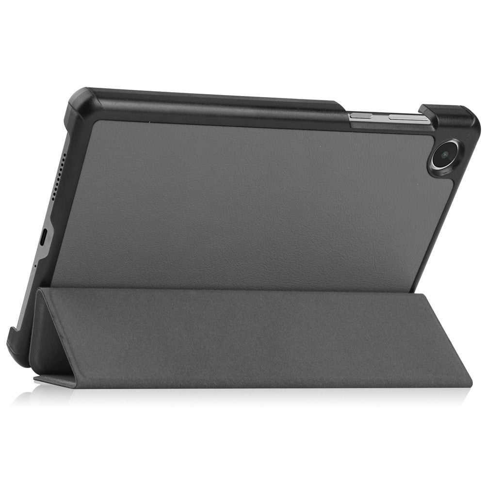 PU Leather Tablet Case for Lenovo Tab M8 (4th Gen) 2024 TB-301XU / M8 (4th Gen) 2023 TB-300FU Tri-Fold Stand Protective Tablet Cover - Grey