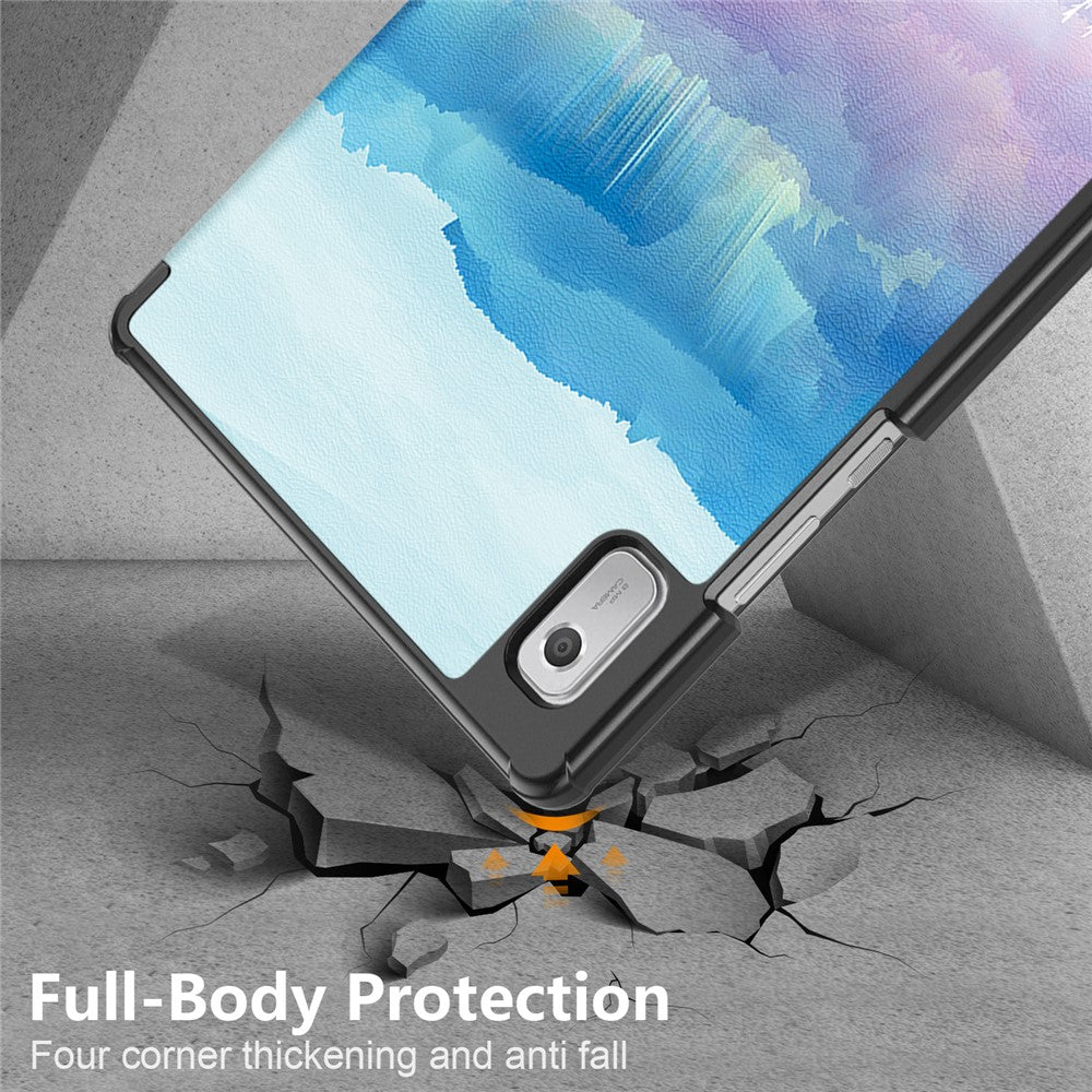 Tablet Leather Case for Lenovo Tab M9 TB-310FU , Tri-fold Stand Pattern Printing Tablet Cover with Auto Wake / Sleep - Fantasy Deer