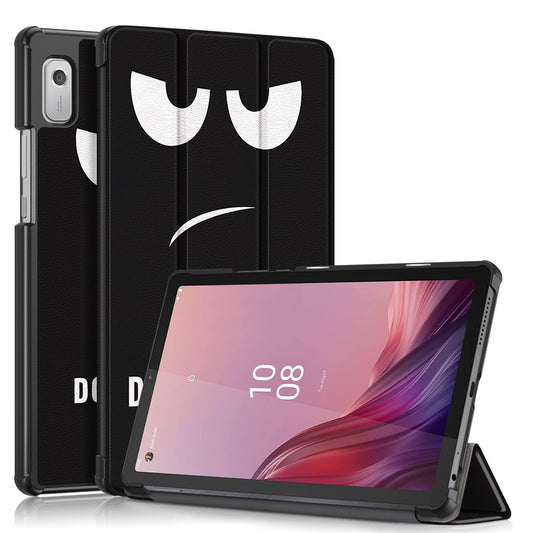 Tablet Leather Case for Lenovo Tab M9 TB-310FU , Tri-fold Stand Pattern Printing Tablet Cover with Auto Wake / Sleep - Don't Touch Me