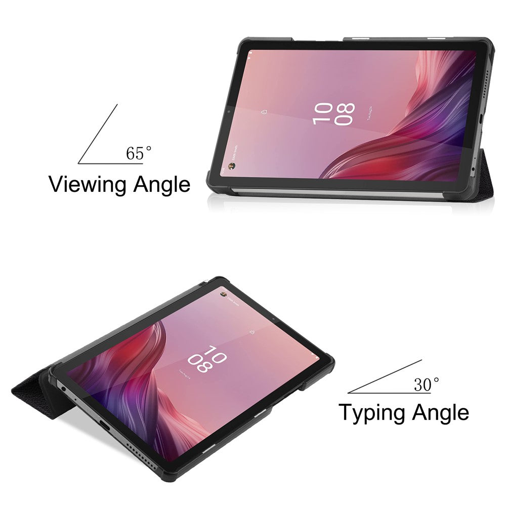 Tri-fold Stand Tablet Case for Lenovo Tab M9 Pattern Printing PU Leather + PC Protective Cover - Don't Touch Me