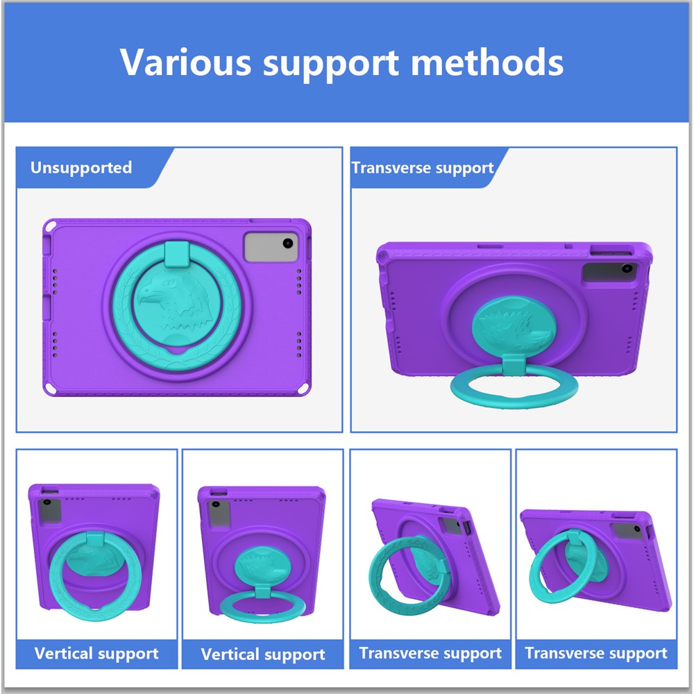 For Lenovo Tab M10 Plus (3rd Gen) TB-125F 10.6 / Xiaomi Redmi Pad 10.6 Tablet Case EVA+PC Anti-drop Tablet Cover - Purple