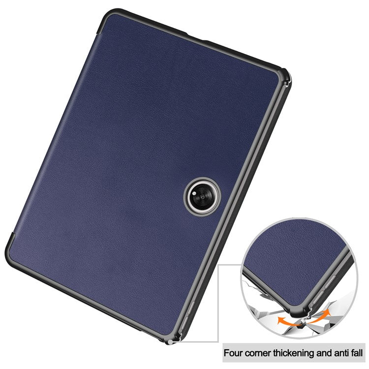 For OnePlus Pad Tri-fold Stand Tablet Case Auto Wake / Sleep Tablet Leather Cover - Blue