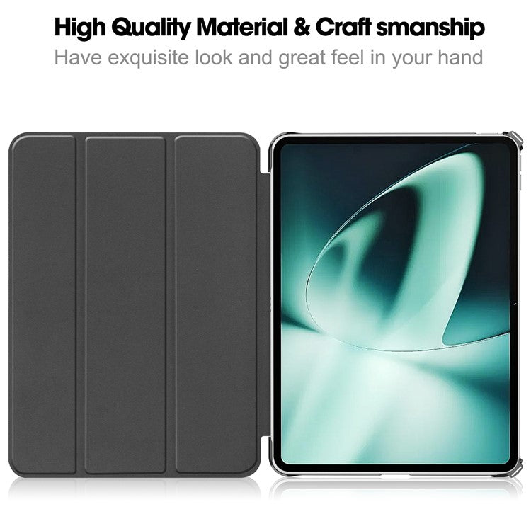 Pattern Printing Tablet Case for OnePlus Pad PU Leather Tri-fold Stand Anti-drop Tablet Cover - Horse