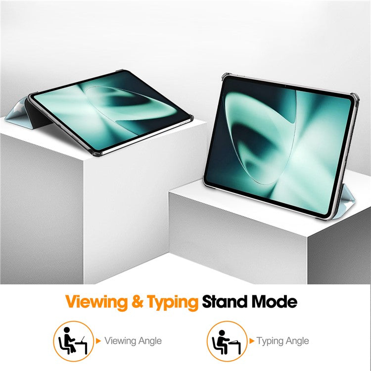 Pattern Printing Tablet Case for OnePlus Pad PU Leather Tri-fold Stand Anti-drop Tablet Cover - Horse