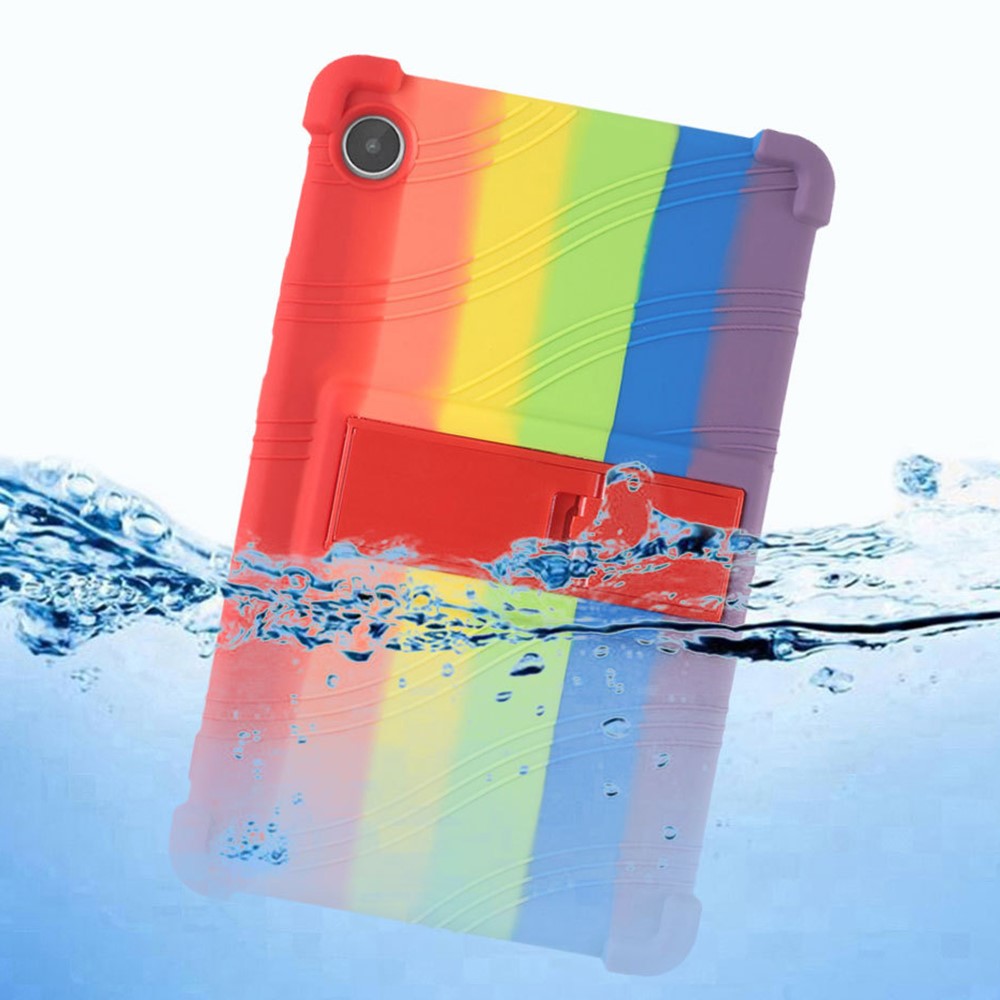 For Lenovo Tab M8 (4th Gen) 2024 TB-301XU / M8 (4th Gen) 2023 TB-300FU Silicone Case Kickstand Tablet Cover - Multi-Color