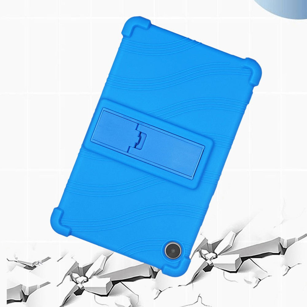 For Lenovo Tab M8 (4th Gen) 2024 TB-301XU / M8 (4th Gen) 2023 TB-300FU Silicone Case Kickstand Tablet Cover - Sky Blue