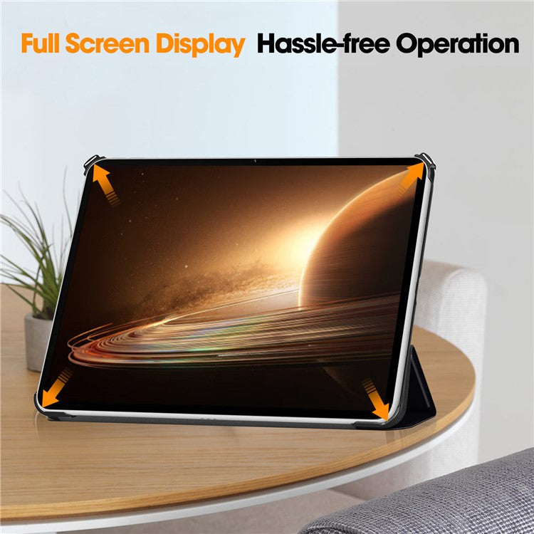 Trifold Stand Smart Case for Oppo Pad 2 , PU Leather Pattern Printing Folio Cover - Don't Touch Me