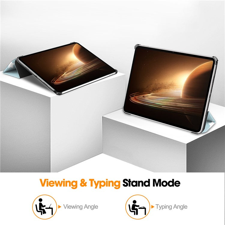 Trifold Stand Smart Case for Oppo Pad 2 , PU Leather Pattern Printing Folio Cover - Horse