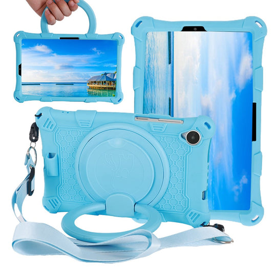 For Lenovo Tab M8 (4th Gen) 2024 TB-301XU / M8 (4th Gen) 2023 TB-300FU PC + Silicone Tablet Case Kickstand Cover - Blue