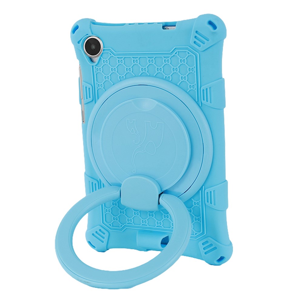 For Lenovo Tab M8 (4th Gen) 2024 TB-301XU / M8 (4th Gen) 2023 TB-300FU PC + Silicone Tablet Case Kickstand Cover - Blue