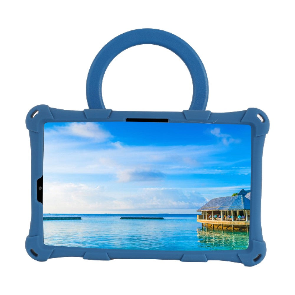 For Lenovo Tab M8 (4th Gen) 2024 TB-301XU / M8 (4th Gen) 2023 TB-300FU PC + Silicone Tablet Case Kickstand Cover - Dark Blue