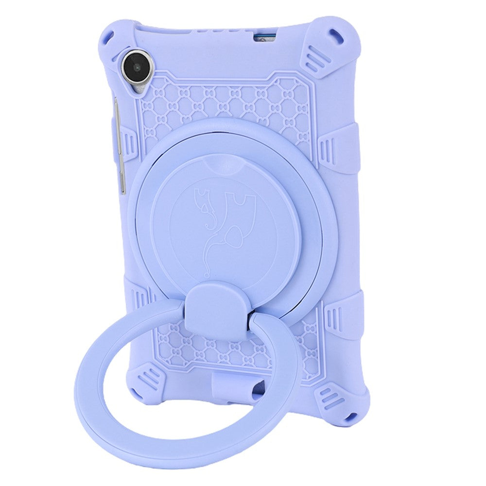 For Lenovo Tab M8 (4th Gen) 2024 TB-301XU / M8 (4th Gen) 2023 TB-300FU PC + Silicone Tablet Case Kickstand Cover - Purple