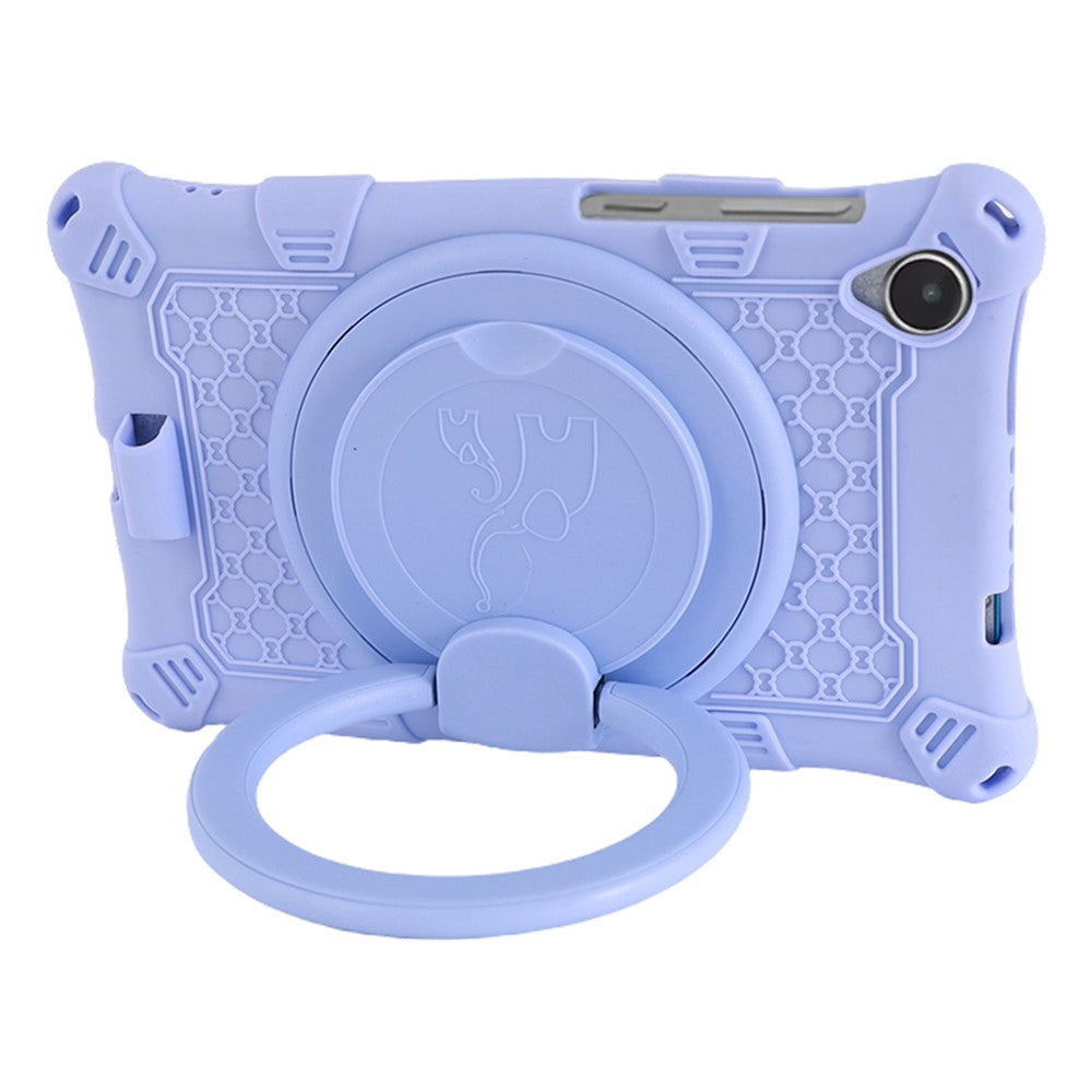 For Lenovo Tab M8 (4th Gen) 2024 TB-301XU / M8 (4th Gen) 2023 TB-300FU PC + Silicone Tablet Case Kickstand Cover - Purple