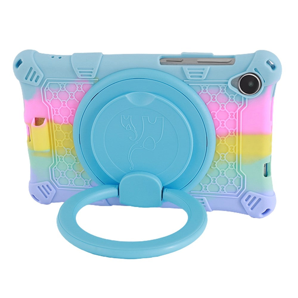 For Lenovo Tab M8 (4th Gen) 2024 TB-301XU / M8 (4th Gen) 2023 TB-300FU PC + Silicone Tablet Case Kickstand Cover - Colorful Baby Blue