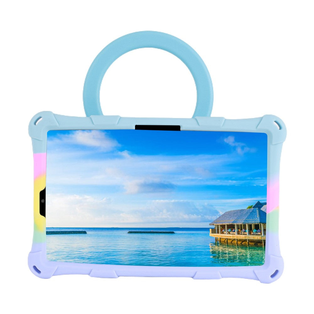 For Lenovo Tab M8 (4th Gen) 2024 TB-301XU / M8 (4th Gen) 2023 TB-300FU PC + Silicone Tablet Case Kickstand Cover - Colorful Baby Blue