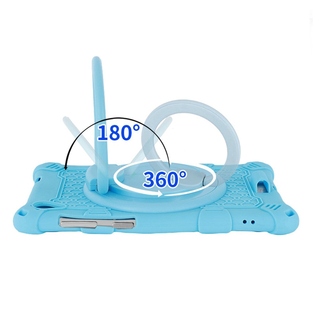 For Lenovo Tab M8 (4th Gen) 2024 TB-301XU / M8 (4th Gen) 2023 TB-300FU PC + Silicone Tablet Case Kickstand Cover - Colorful Baby Blue