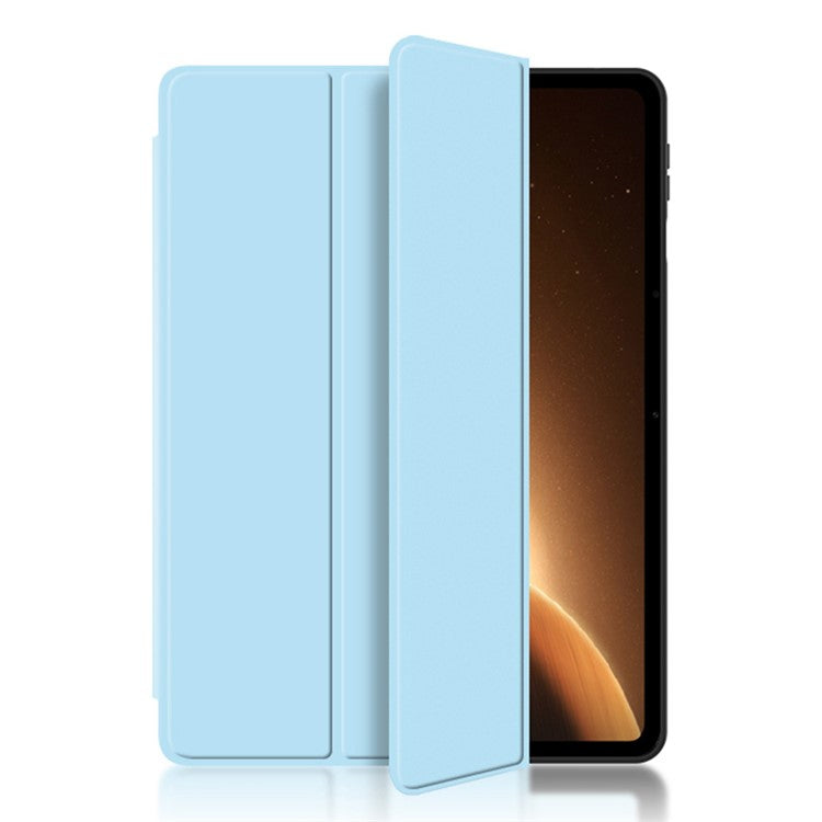 Tablet Case for Oppo Pad 2 , PU Leather + TPU Trifold Stand Protective Tablet Cover - Blue