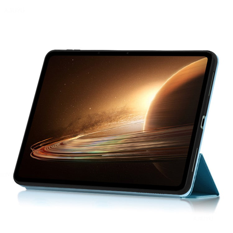 Tablet Case for Oppo Pad 2 , PU Leather + TPU Trifold Stand Protective Tablet Cover - Blue