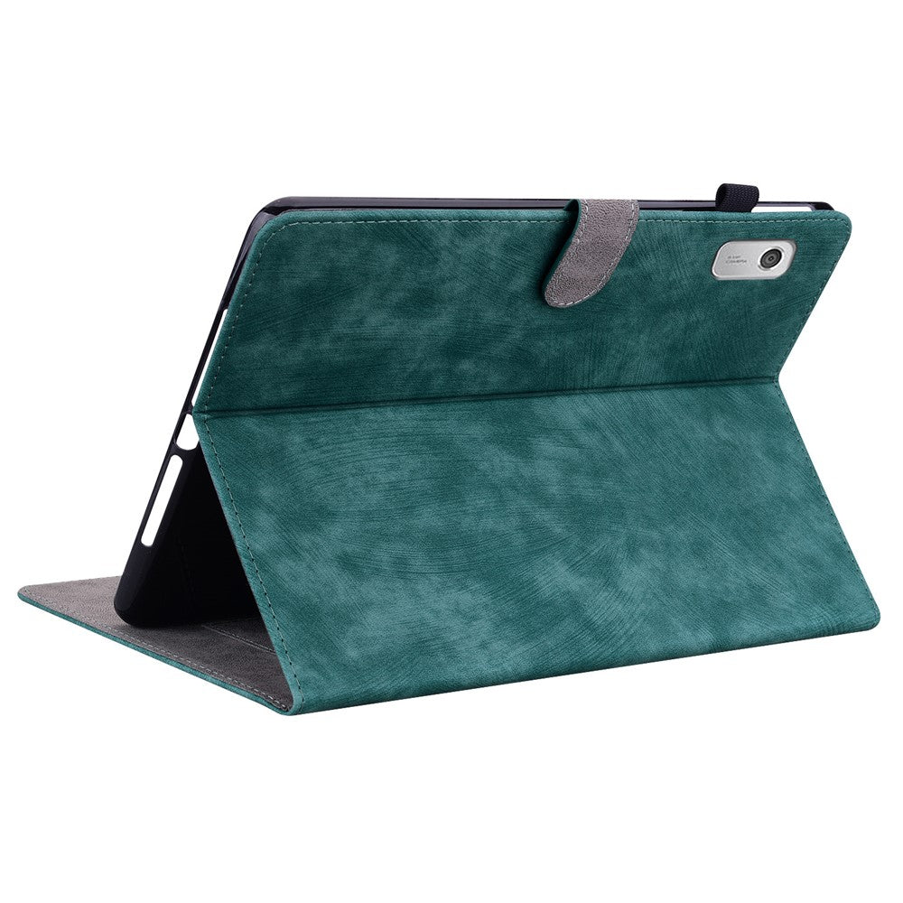 PU Leather Case for Lenovo Tab M9 Cute Tiger Pattern Tablet Protective Sleeve with Stand / Card Holder - Green