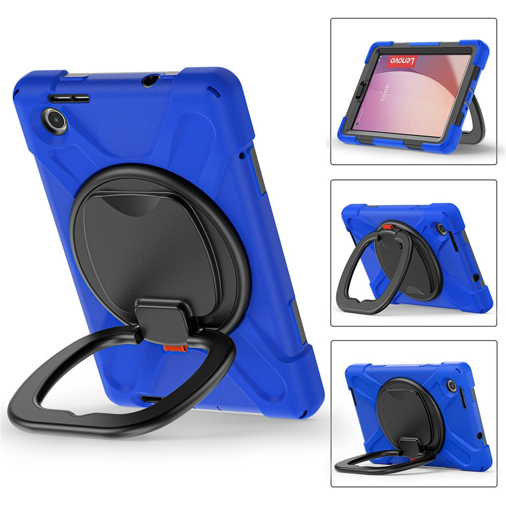 Tablet Case for Lenovo Tab M8 (4th Gen) 2024 TB-301XU / M8 (4th Gen) 2023 TB-300FU PC + Silicone Rotary Kickstand Cover - Blue