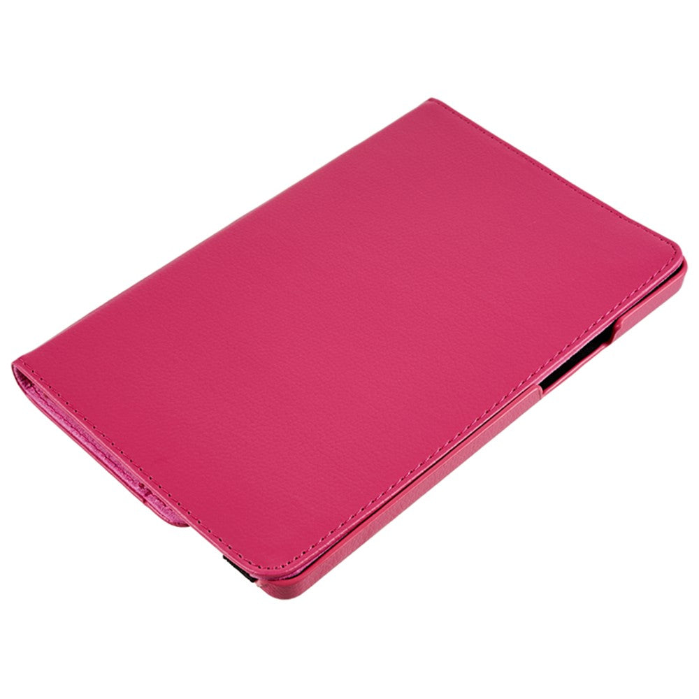For Lenovo Tab M9 TB-310FU Protective Case 360-Degree Rotating PU Leather Cover with Elastic Band - Rose