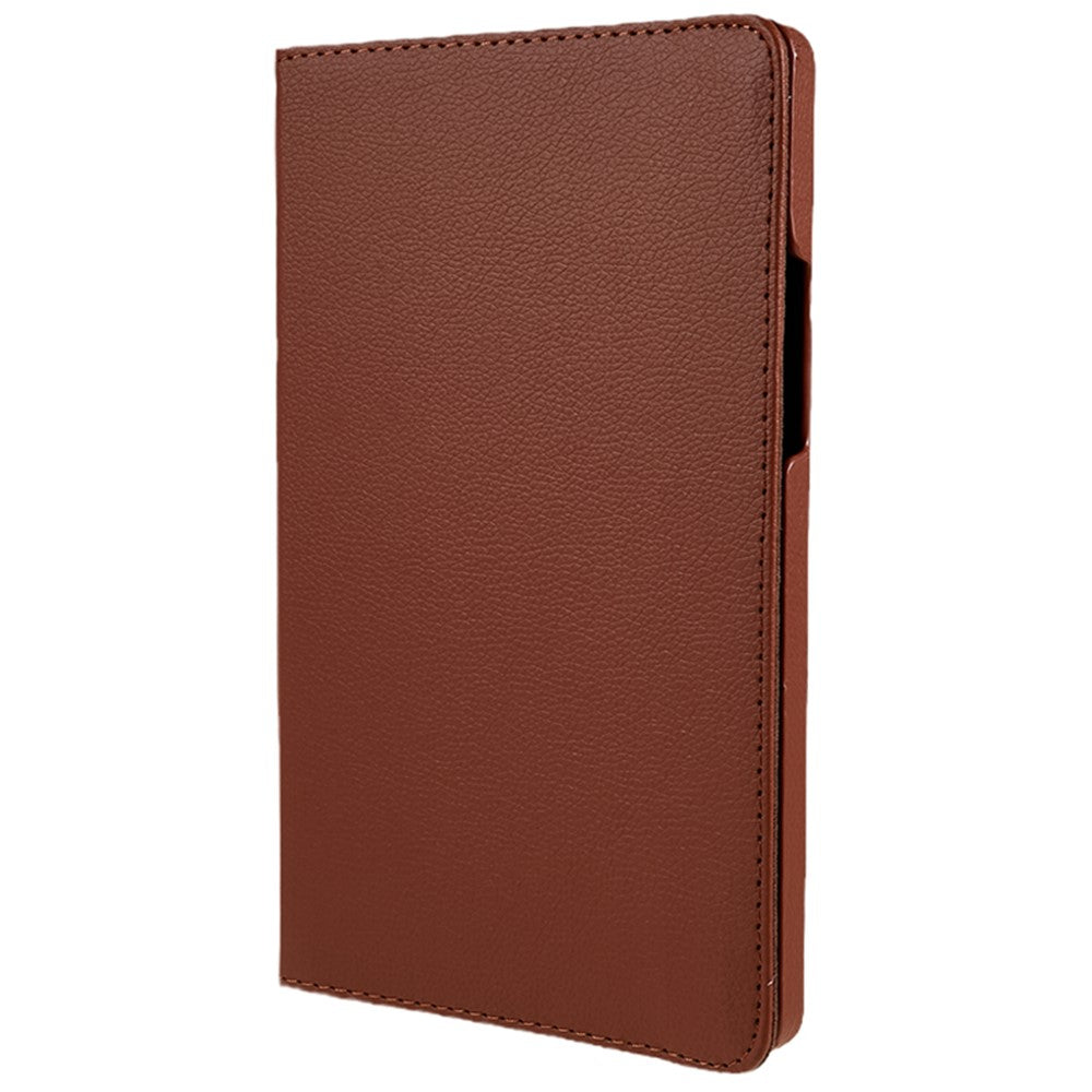 For Lenovo Tab M9 TB-310FU Protective Case 360-Degree Rotating PU Leather Cover with Elastic Band - Brown
